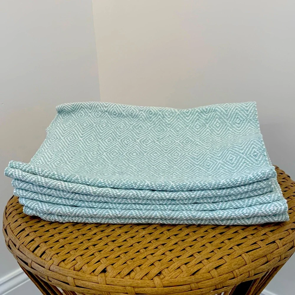 Blue and White Cloth Placemat set of six 6